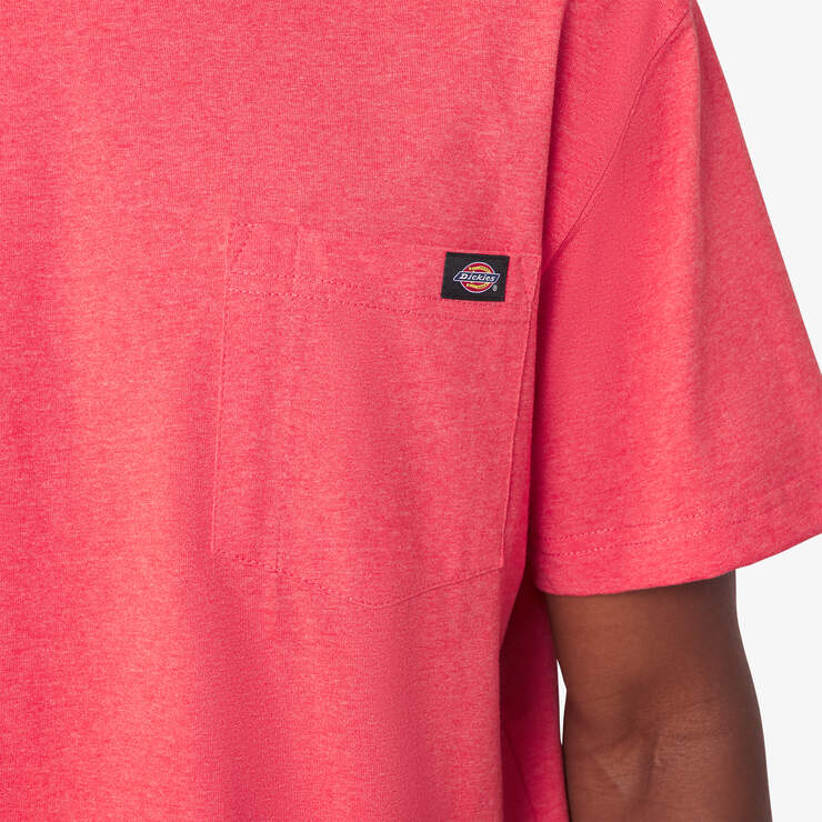 Heavyweight Heathered Short Sleeve Pocket T-Shirt - Coral Reef Heather (FCH) image number 12