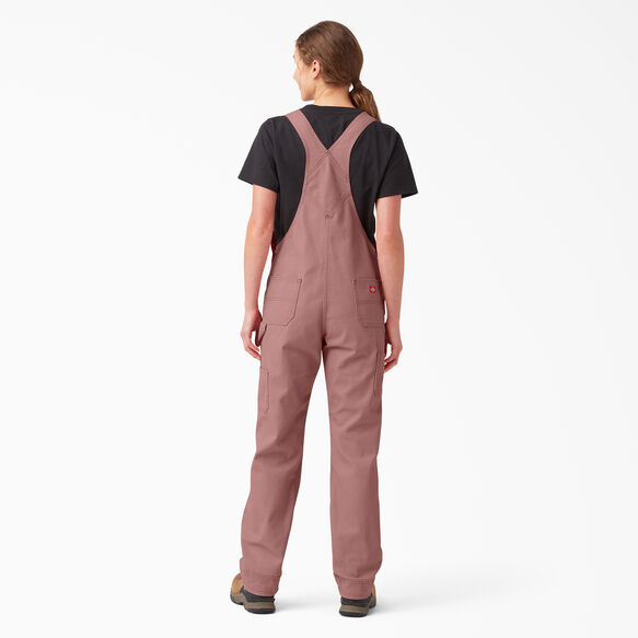Women&#39;s Relaxed Fit Bib Overalls - Rinsed Ash Rose &#40;RAR&#41;