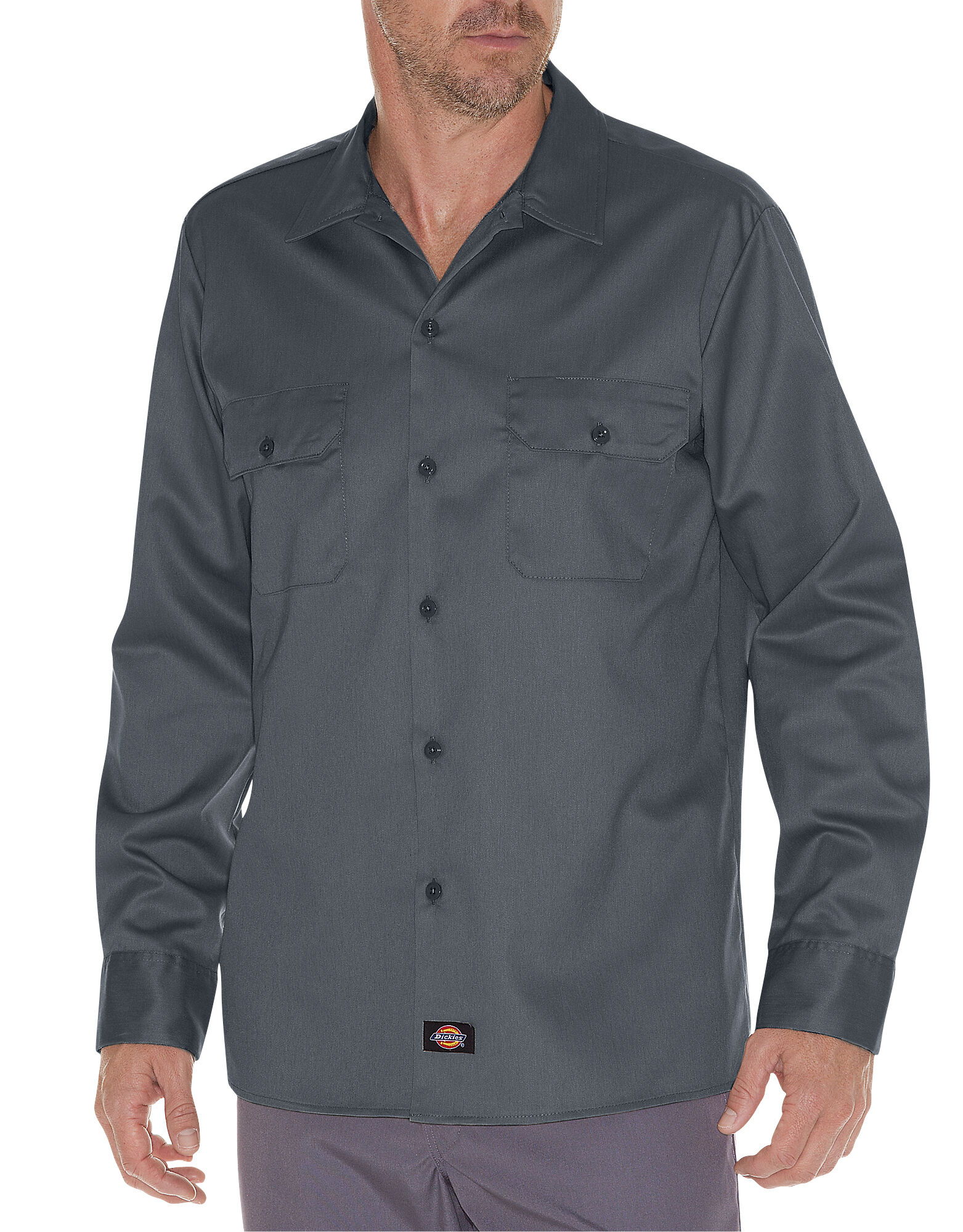 dickies slim work shirt