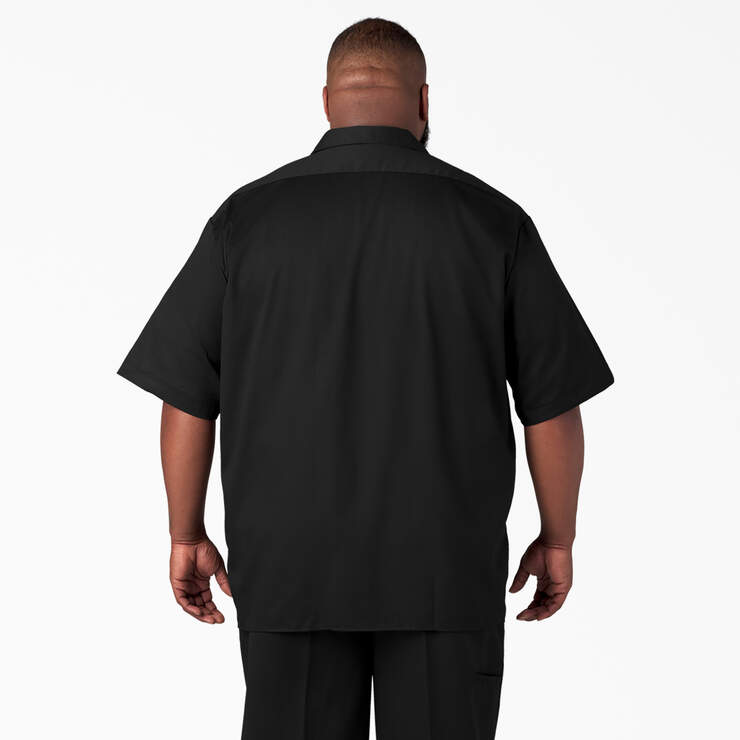 Short Sleeve Work Shirt - Black (BK) image number 6