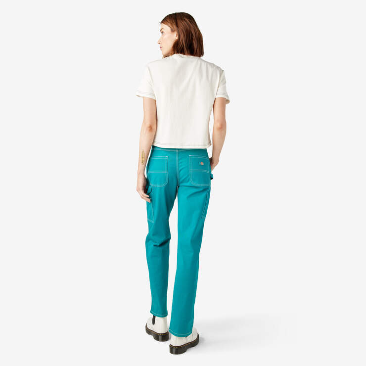 Women's Relaxed Fit Carpenter Pants - Deep Lake (DL2) image number 6