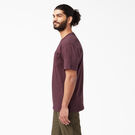 Heavyweight Heathered Short Sleeve Pocket T-Shirt - Burgundy &#40;BYD&#41;