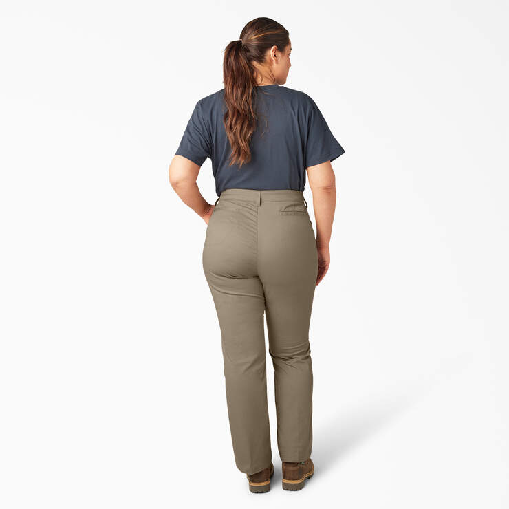 Women's Plus Slim Fit Bootcut Pants - Rinsed Desert Sand (RDS) image number 4