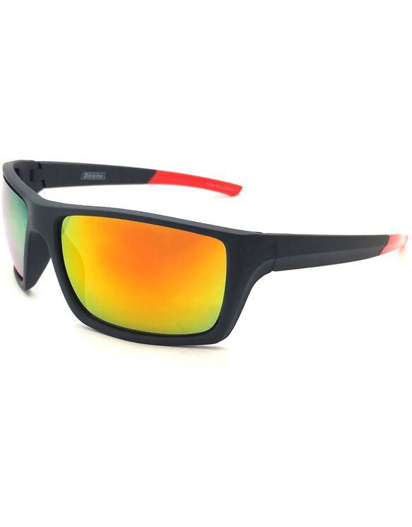 Black & Orange Rubberized Sunglasses, 60.5mm - BLACK (BLK)