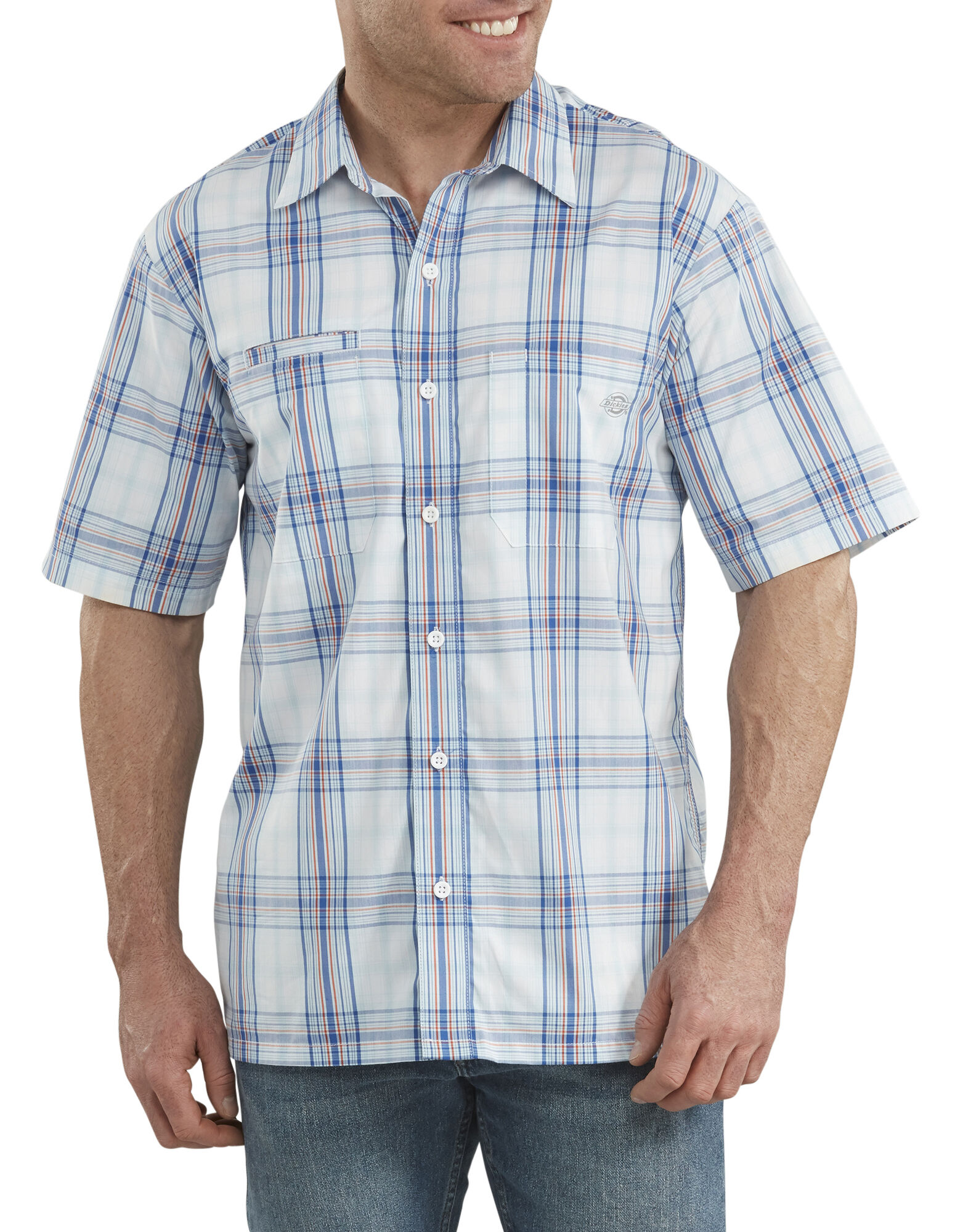 Temp-iQ™ Performance Cooling Short Sleeve Shirt - Dickies US, Blue ...