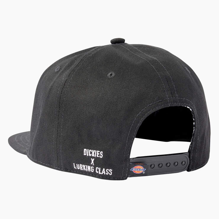 Dickies x Lurking Class Flat Bill Hat - Black (BKX) image number 3