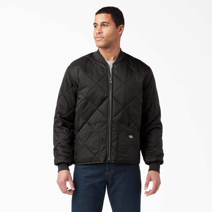 Diamond Quilted Jacket - Black (BK) image number 1