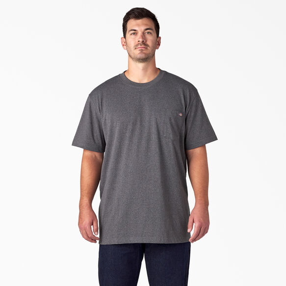 Heavyweight Heathered Short Sleeve Pocket T-Shirt - Charcoal Gray Heather &#40;CGH&#41;