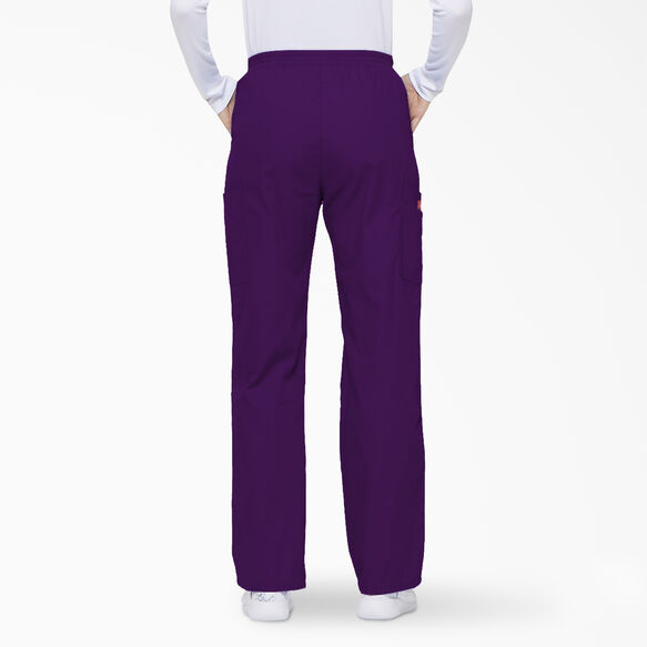 Women&#39;s EDS Signature Tapered Leg Cargo Scrub Pants - Purple Eggplant &#40;EGG&#41;