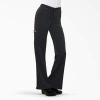Women's Xtreme Stretch Flare Leg Cargo Scrub Pants - Black (BLK)
