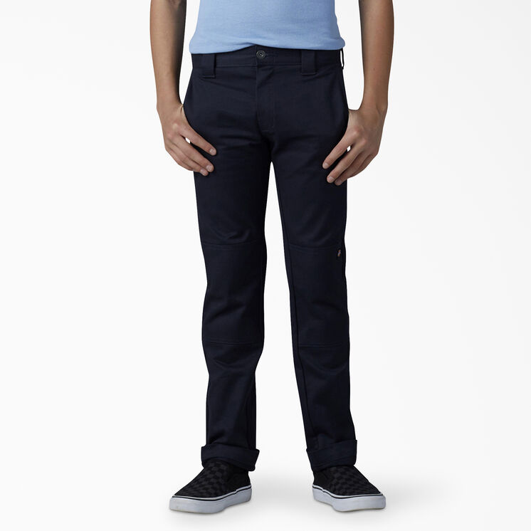 Boys&#39; FLEX Skinny Fit Double Knee Pants, 4-20 - Dark Navy &#40;DN&#41;