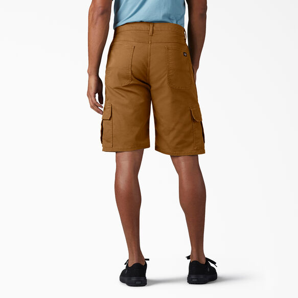 FLEX Relaxed Fit Duck Cargo Shorts, 11&quot; - Stonewashed Brown Duck &#40;SBD&#41;