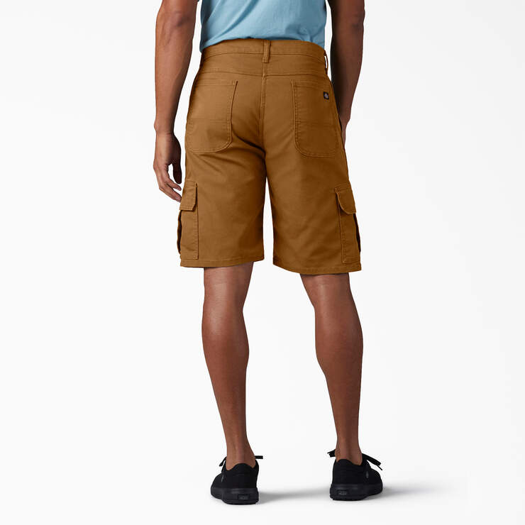 FLEX Relaxed Fit Duck Cargo Shorts, 11" - Stonewashed Brown Duck (SBD) image number 2