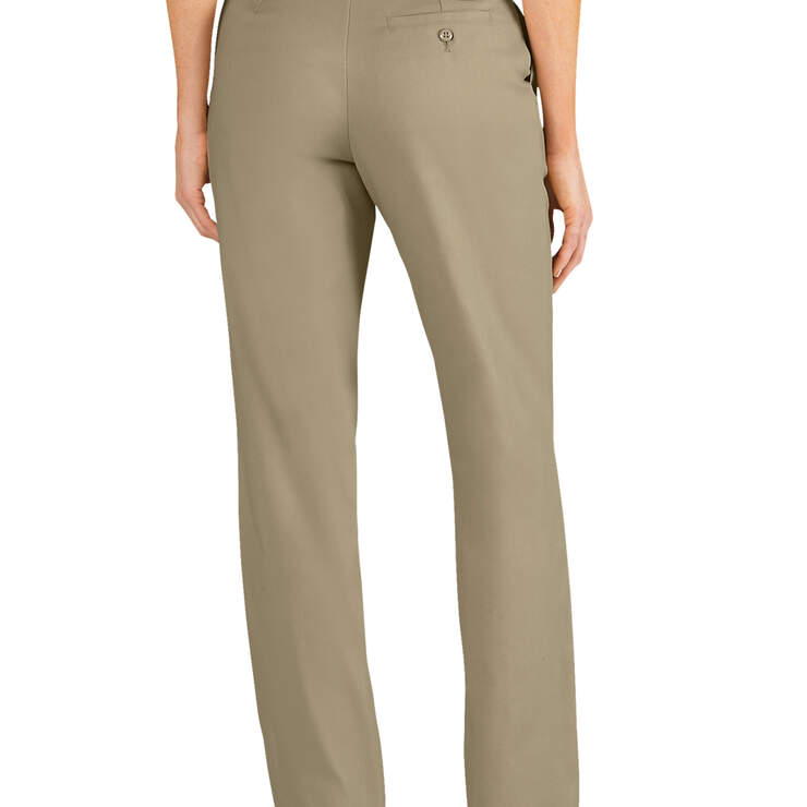 Women's Relaxed Fit Straight Leg Pleated Front Pants - Desert Sand (DS) image number 2