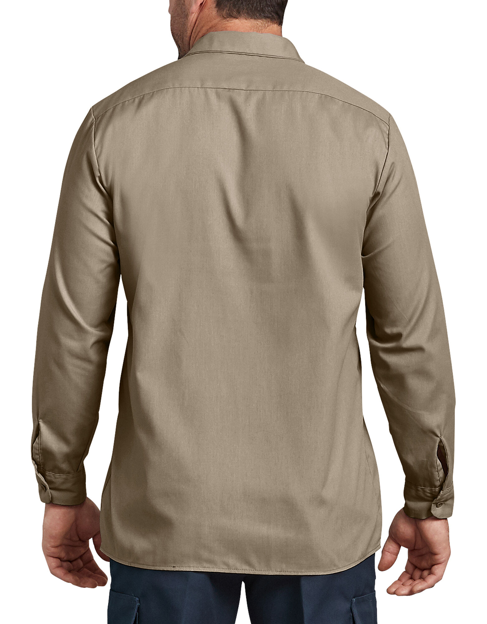 Black Dickies Occupational Workwear LL535BK Polyester//Cotton Mens Long Sleeve Industrial Work Shirt