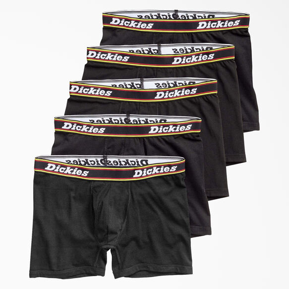 Stretch Boxer Briefs, 5-Pack - Black (BK)