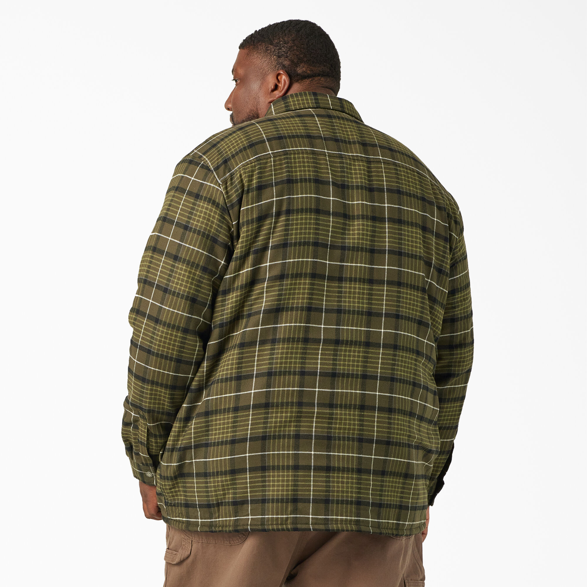 Men s Water Repellent Fleece Lined Flannel Shirt Jacket Dickies US