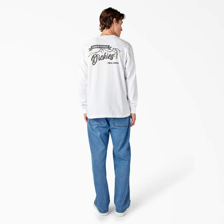 Dighton Long Sleeve Graphic T-Shirt - White (WH) image number 6
