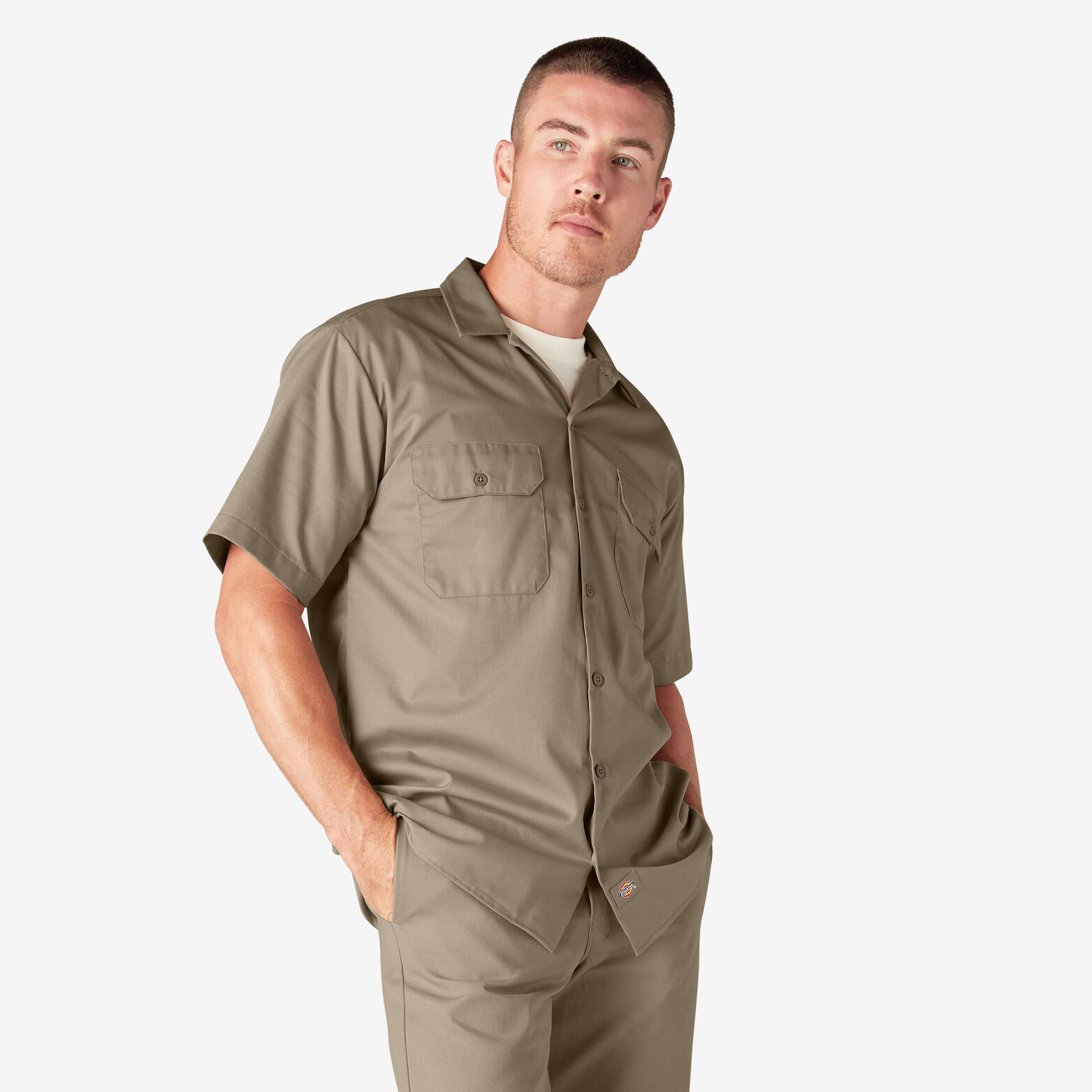 mens khaki work shirts