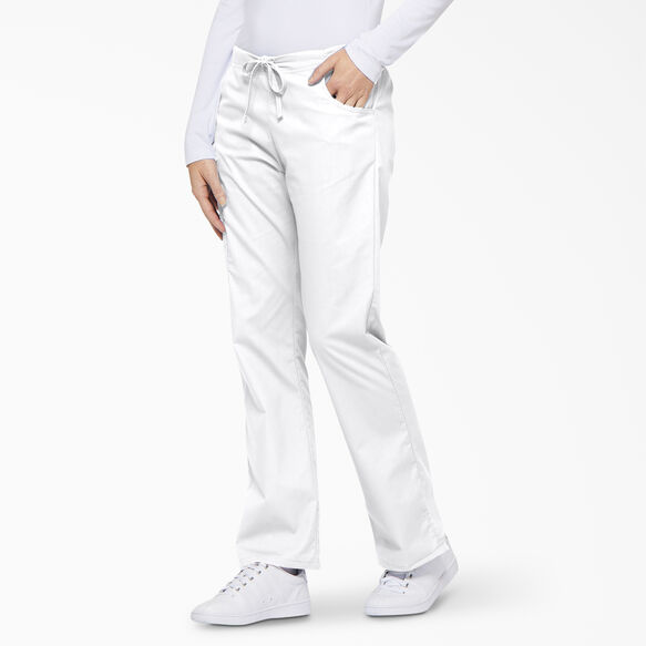 Women&#39;s EDS Signature Flare Leg Cargo Scrub Pants - White &#40;DWH&#41;