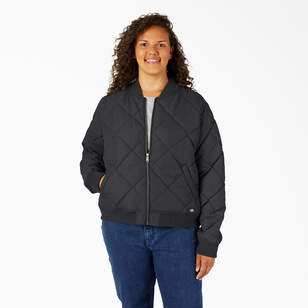 Women's Plus Quilted Bomber Jacket