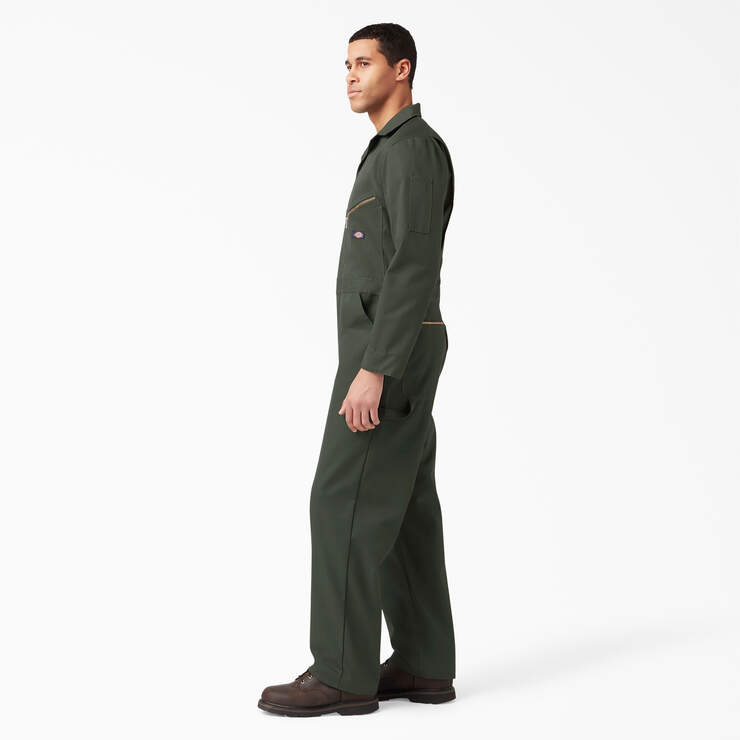 Deluxe Blended Long Sleeve Coveralls - Olive Green (OG) image number 3