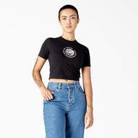 Women's Garden Plain Cropped T-Shirt - Black (KBK)