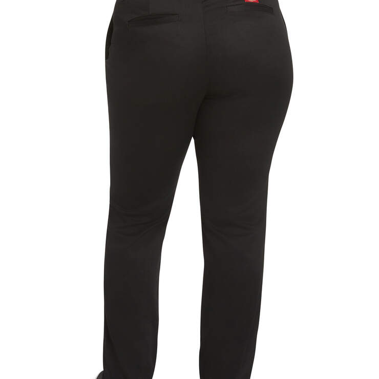 Dickies Girl Juniors' Plus 4-Pocket Straight Leg Pants - Black (BLK) image number 2
