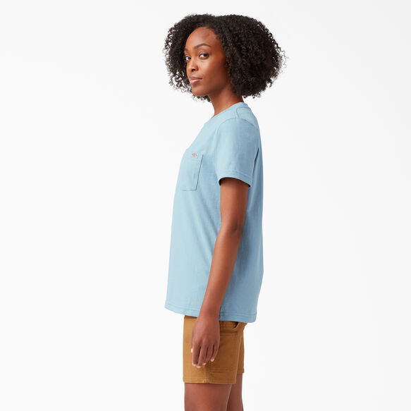 Women&#39;s Heavyweight Short Sleeve Pocket T-Shirt - Dockside Blue &#40;DU1&#41;