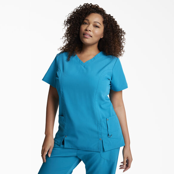 Women&#39;s Xtreme Stretch V-Neck Scrub Top - Teal &#40;DTL&#41;