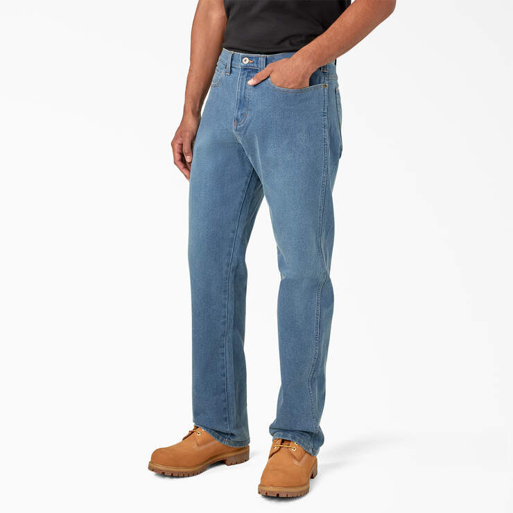 FLEX Regular Fit 5-Pocket Jeans - Light Denim Wash (LWI) image number 3
