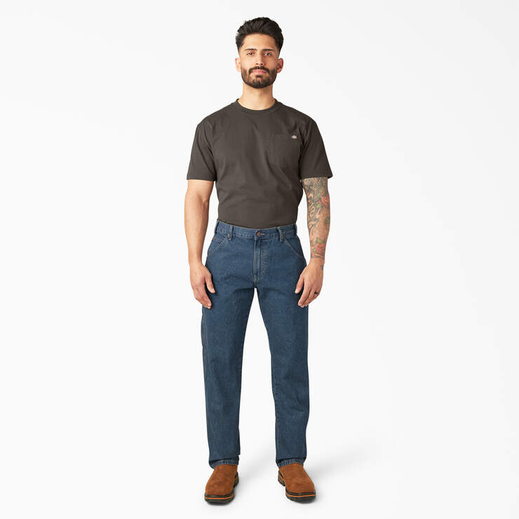 Relaxed Fit Carpenter Jeans - Heritage Tinted Khaki (THK) image number 4