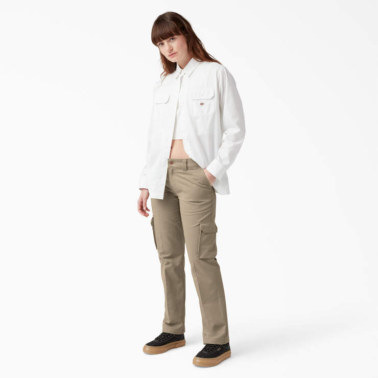 Women's FLEX Relaxed Fit Cargo Pants - Desert Sand (DS) image number 4