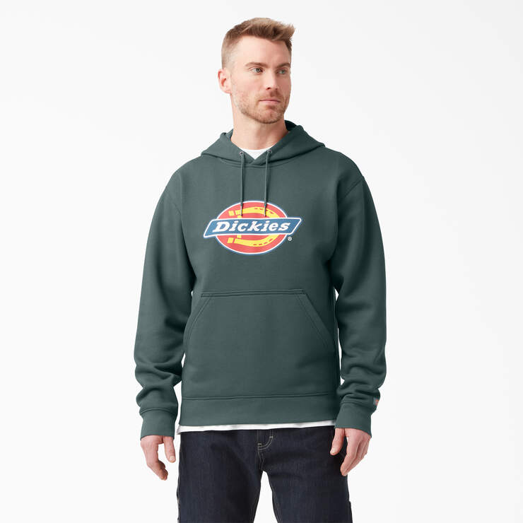 Water Repellent Logo Hoodie - Lincoln Green (LN) image number 1