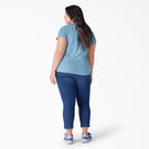 Women&#39;s Plus Short Sleeve V-Neck T-Shirt - Dusty Blue &#40;DL&#41;