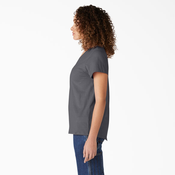 Women&#39;s Short Sleeve V-Neck T-Shirt - Graphite Gray &#40;GA&#41;