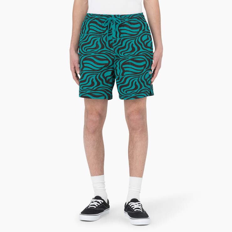 Zebra Print Modern Fit Drawstring Shorts, 6