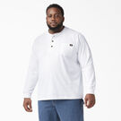 Heavyweight Long Sleeve Henley T-Shirt - White &#40;WH&#41;