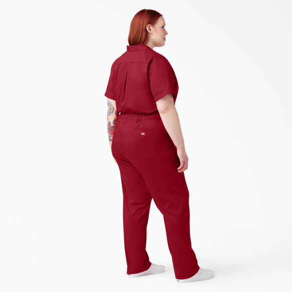 Women&#39;s Plus FLEX Cooling Short Sleeve Coveralls - English Red &#40;ER&#41;