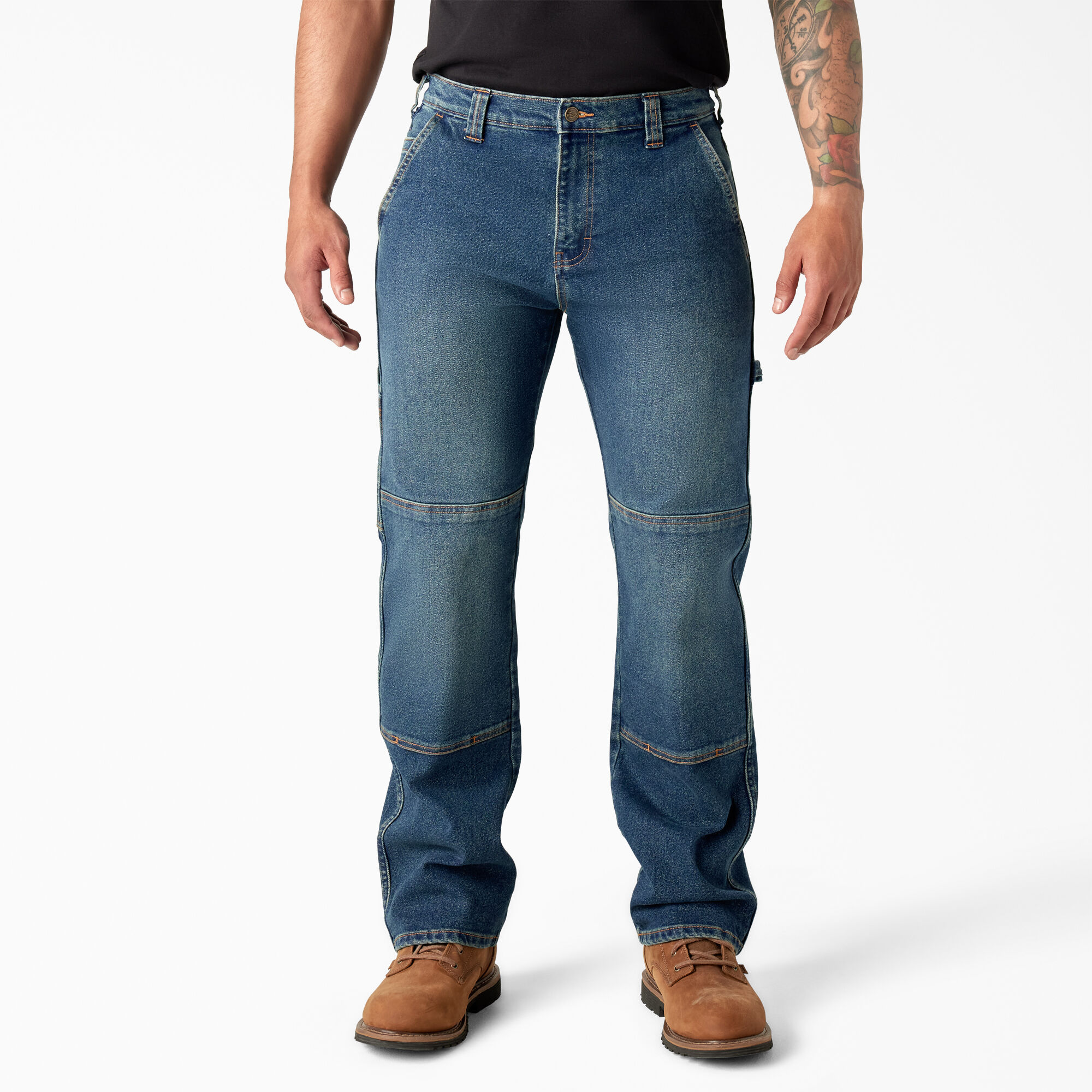 Slim Fit Half Denim Pants Fit Multi Pocket Half Jean Relaxed
