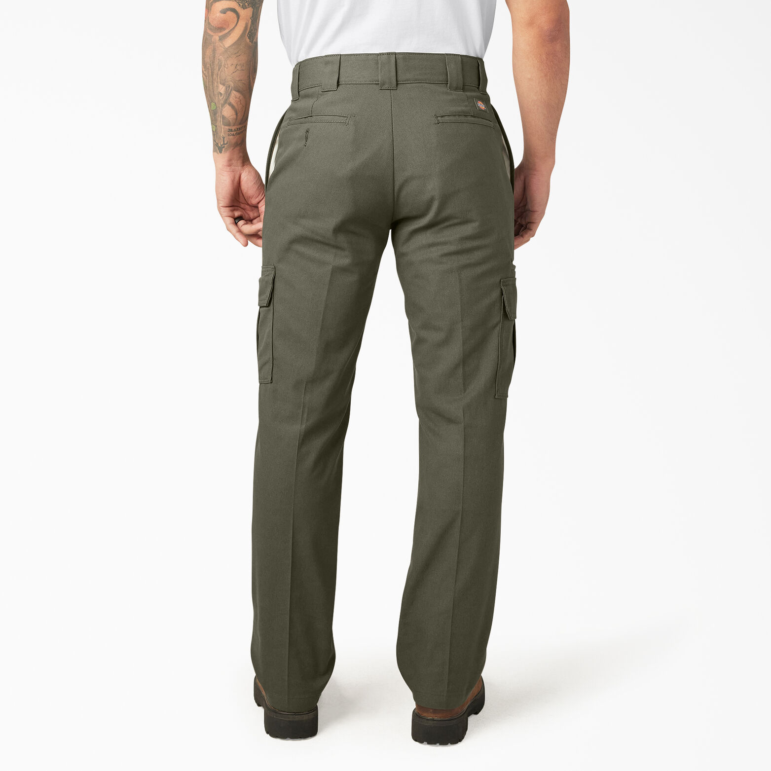 green straight leg cargo pants