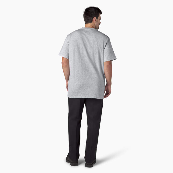 Heavyweight Short Sleeve Pocket T-Shirt - Ash Gray (AG) image number 12
