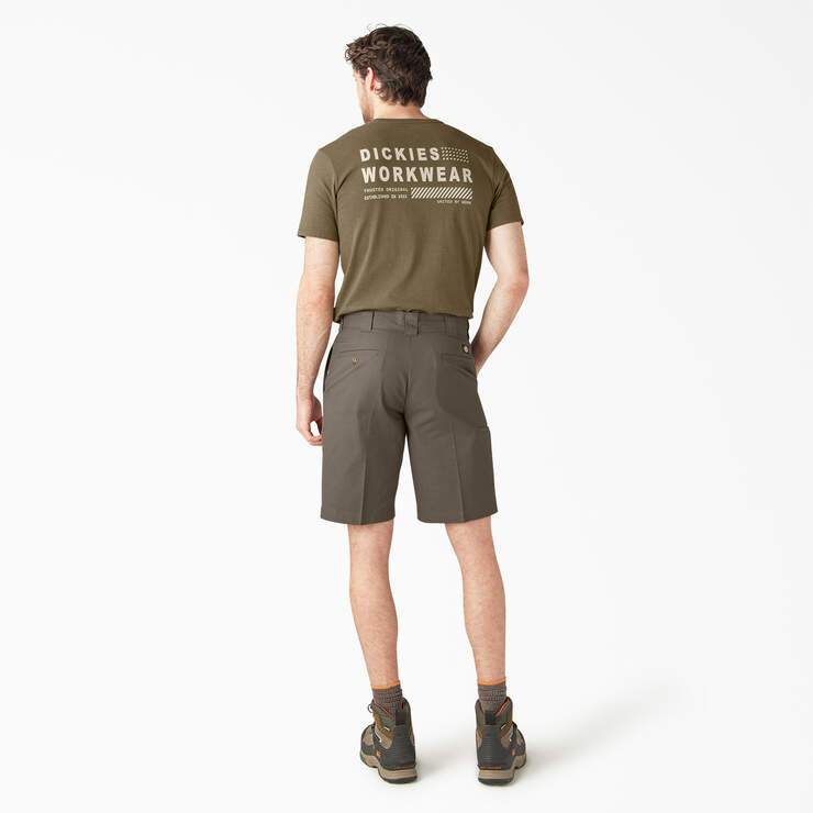 Relaxed Fit Work Shorts, 11" - Mushroom (MR1) image number 5