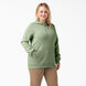 Women&#39;s Plus Heavyweight Logo Sleeve Fleece Pullover - Celadon Green &#40;C2G&#41;