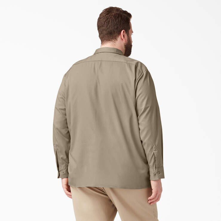 FLEX Relaxed Fit Long Sleeve Work Shirt - Desert Sand (DS) image number 5