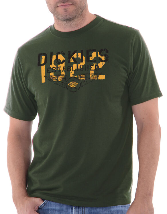 Dickies Number Blocks Graphic Short Sleeve T-Shirt - MILITARY GREEN (ML)