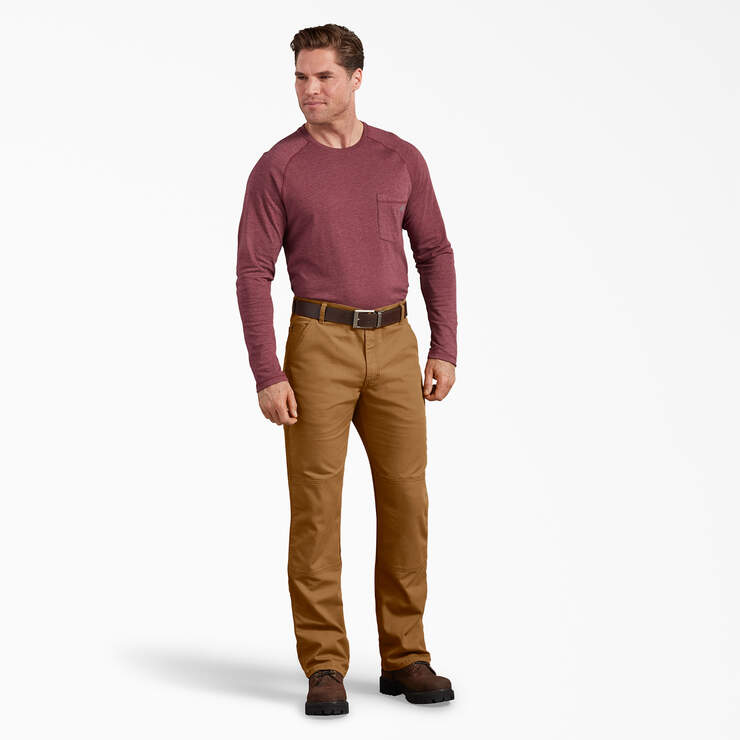 Regular Fit Duck Double Knee Pants - Stonewashed Brown Duck (SBD) image number 4