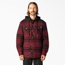 Relaxed Fit Icon Hooded Quilted Flannel Shirt Jacket - Dark Port Black Plaid &#40;PBP&#41;