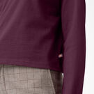 Women&#39;s Script Logo Long Sleeve Cropped T-Shirt - Grape Wine &#40;GW9&#41;