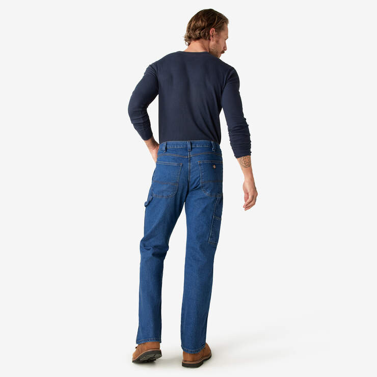 FLEX Relaxed Fit Carpenter Jeans - Stonewashed Indigo Blue (SNB) image number 6